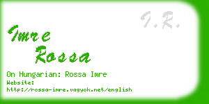 imre rossa business card